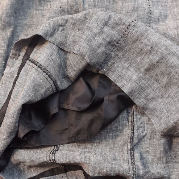 Mercer & Madison Blue Marled 💯 Linen Sheath Dress Size Medium Us 8 - Picture 7 of 7